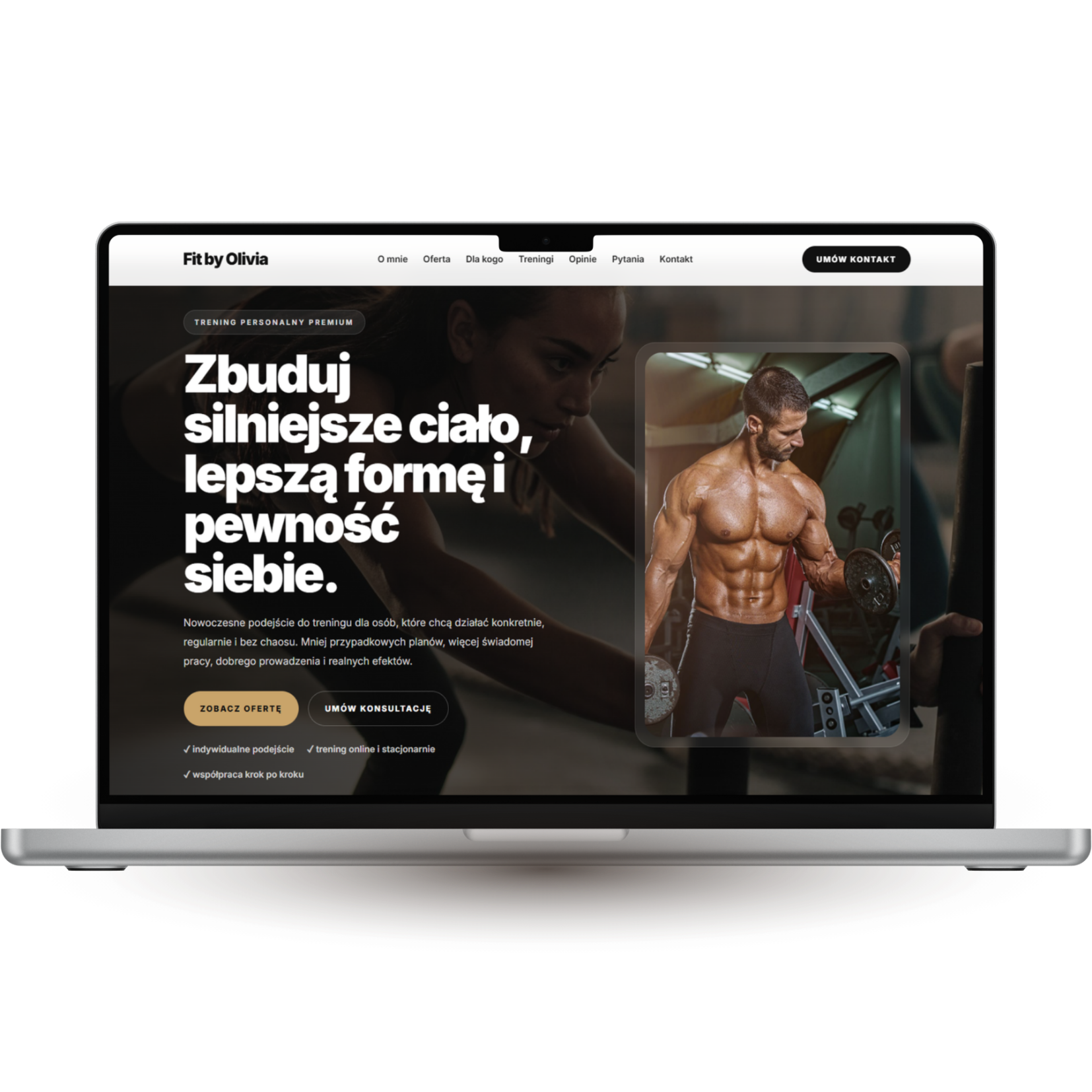 Strona standard dla trenera personalnego