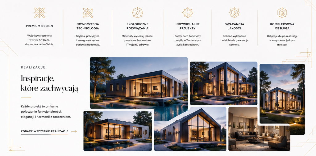 Projekt strony internetowej producenta domów numer 2